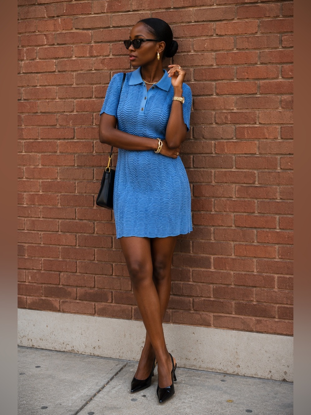 Talbots Blue Wave Mini Dress